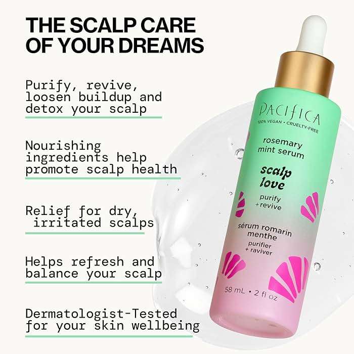 Pacifica Scalp Love Rosemary Mint Serum - Dry, Flaky, and Itchy Scalp Serum, Hydrating, Moisturizing, and Calming Treatment Formulated with Witch Hazel, Vegan and Cruelty-Free - 2 Fl Oz - Image 9