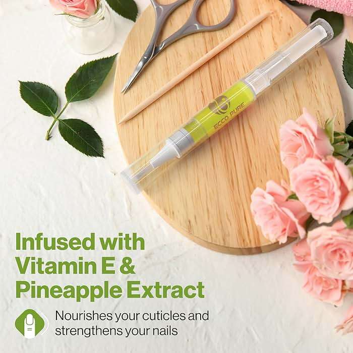 Cuticle Oil Pen with Vitamin E – Nail & Cuticle Moisturizing Oil – Mess-Free Brush Pen for Dry Cuticles & Nails – Manicure & Pedicure Nail Care - Image 3