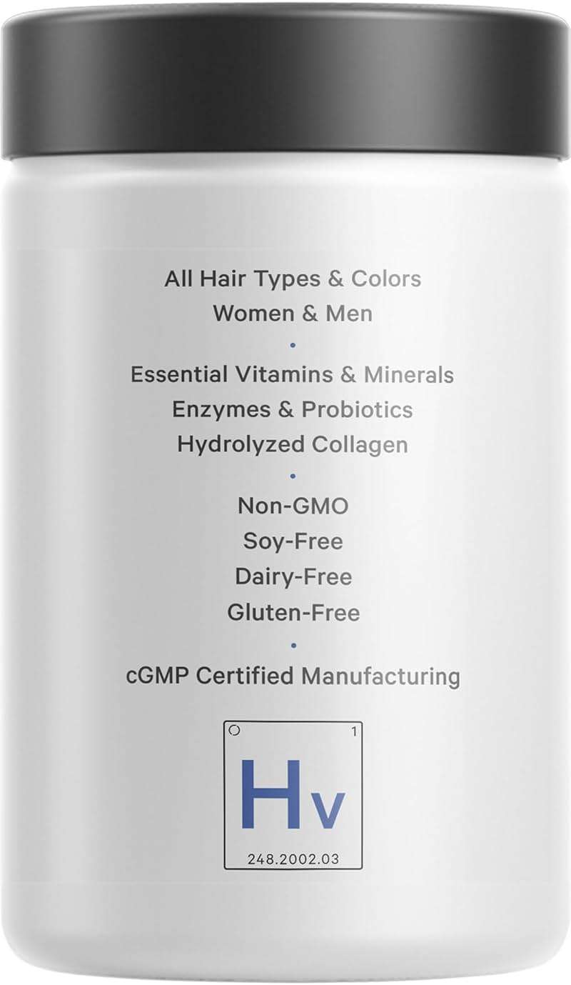 Codeage Hair Vitamins 10000 mcg Biotin, Keratin, Collagen, Vitamin A, B12, C, D3, E, Zinc, Turmeric, Probiotics, Enzymes, Inositol - Hair Care Support - Healthy Hair Supplement Pills - 120 Capsules - Image 9