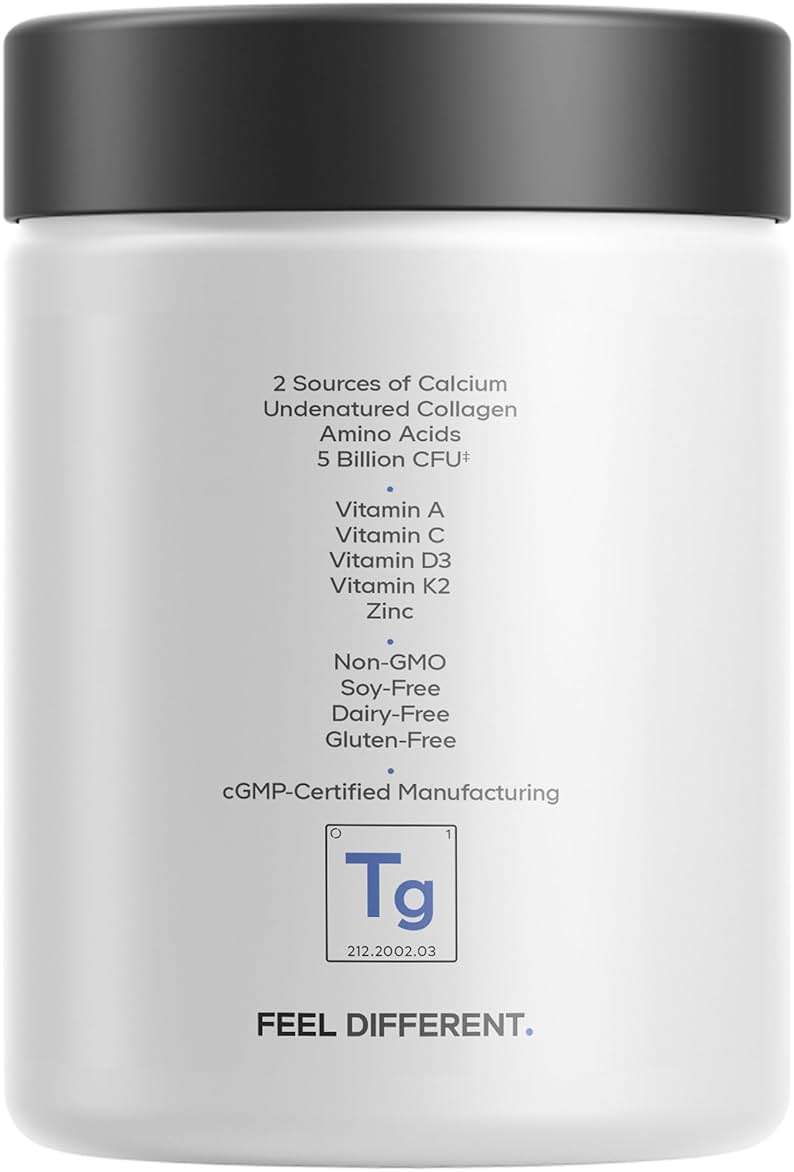 Codeage Teeth & Gums Vitamins + Oral Probiotics Supplement for Mouth - Whole Food Calcium, Collagen, Potassium, Vitamin C, D3, K2, Zinc – Oral Care & Dental Multivitamin Supplements - 90 Capsules - Image 9