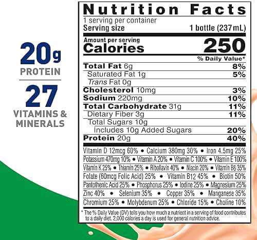 BOOST High Protein with Fiber Ready to Drink Complete Nutritional Drink, Very Vanilla, 8 fl oz Bottle, 24 Pack - Image 6