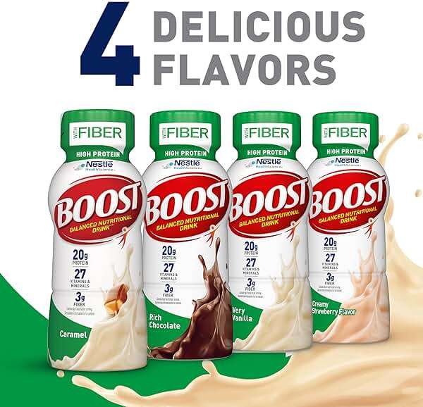 BOOST High Protein with Fiber Ready to Drink Complete Nutritional Drink, Very Vanilla, 8 fl oz Bottle, 24 Pack - Image 8