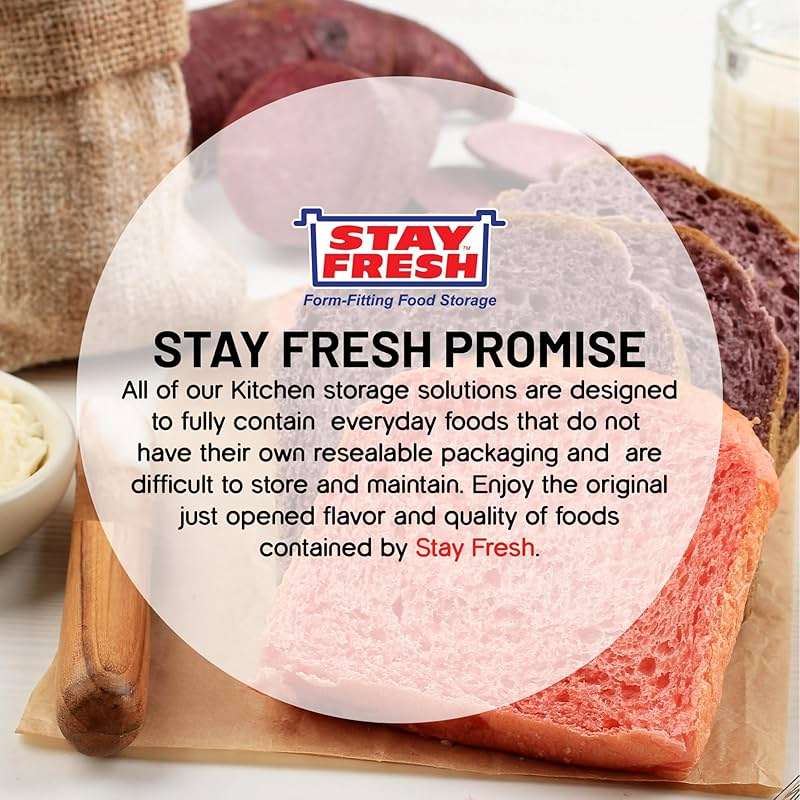 Kitchen Discovery Plastic Bread Box Container Preserve Bread Up To 5 Days and Keep Flavor and Freshness - Bread Box Plastic Storage - Image 7