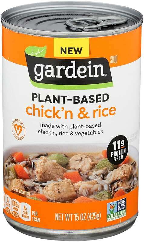 Gardein Plant-Based Chick'n & Rice Soup, Vegan, 15 oz. - Image 1