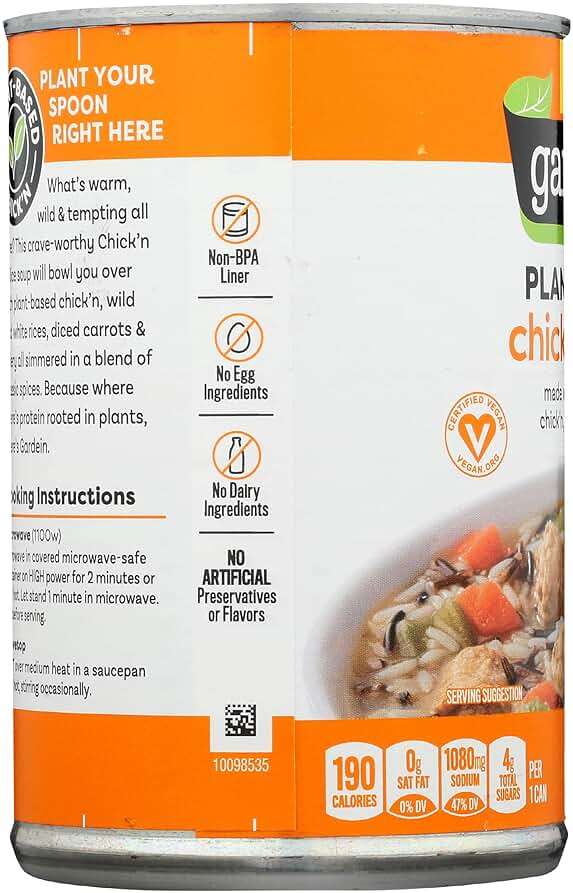 Gardein Plant-Based Chick'n & Rice Soup, Vegan, 15 oz. - Image 10
