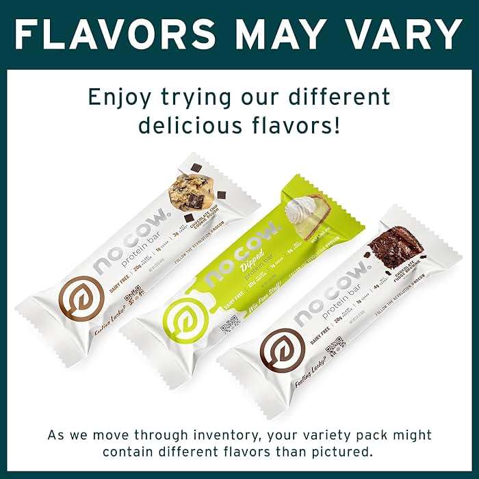 No Cow Vegan Protein Bars, Upgraded Original Variety Pack | 20g Plant Based Protein, Gluten Free, Dairy Free, Soy Free, Keto Friendly, Low Sugar, High Fiber Snack Bars | Pack of 12 - Image 6
