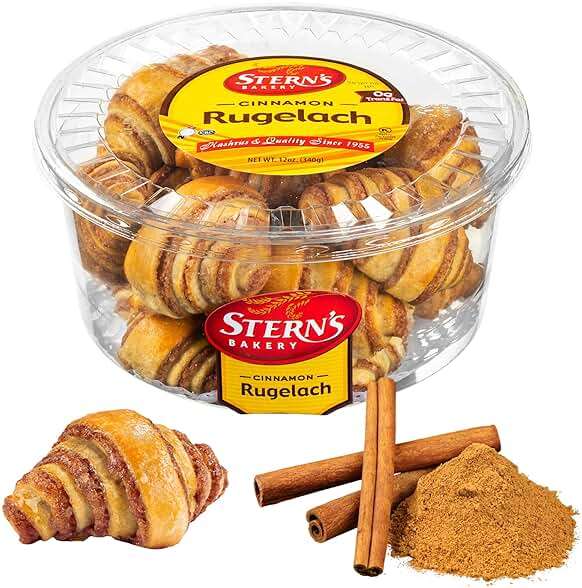 Cinnamon Rolls | Cinnamon Buns | Breakfast Pastry | Rugelach Pastries Cinnamon Croissants | No Coloring Added | Dairy & Nut Free | 13 oz Stern’s Bakery - Image 1