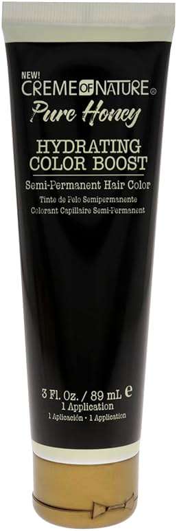 Creme of Nature Pure Honey Hydrating Color Boost Semi-Permanent Hair Color - Silky Jet Black Hair Color Unisex 3 oz - Image 2