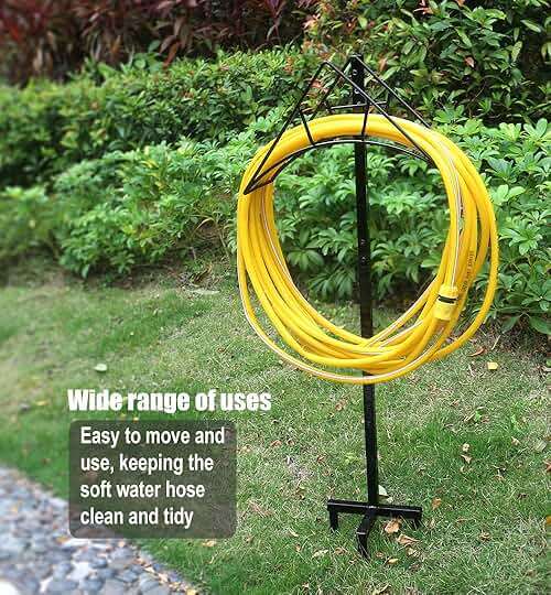 Artigarden Garden Hose Holder - Free Standing Metal Water Hose Stand Heavy Duty Flexible Pipe Storage Hanger Organizer for Lawn & Yard - Image 5