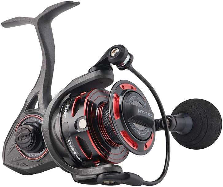Penn Clash II Spinning Reel - Lightweight Saltwater Shore and Kayak Fishing Reel for Lure Fishing - Sea Fishing Reel for Bass, Pollack, Cod, Wrasse - Image 1