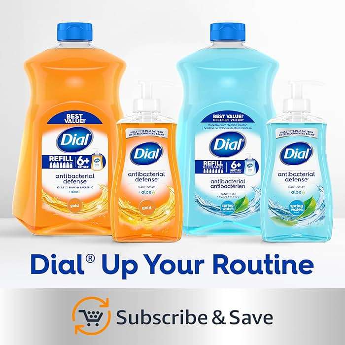 Dial Antibacterial Liquid Hand Soap, Spring Water, 11 fl oz (Pack of 4) - Image 10