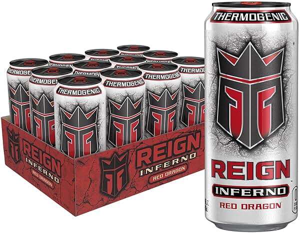 Reign Inferno Red Dragon, Thermogenic Fuel, Fitness and Performance Drink, 16 Fl Oz (Pack of 12) - Image 1