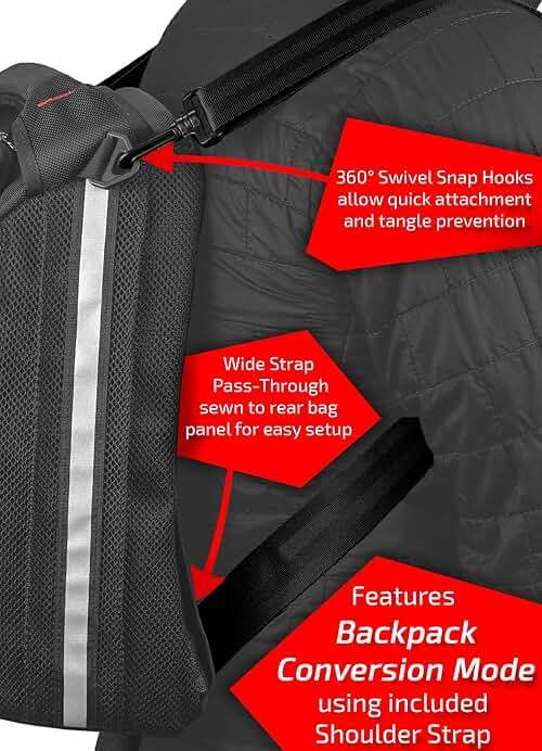 Chase Harper USA 650X Magnetic Tank Bag - Water-Resistant, Tear-Resistant, Industrial Grade Ballistic Nylon with Anti-Scratch Rubberized Bottom, Strong Neodymium Magnets - Expandable Design - Image 5