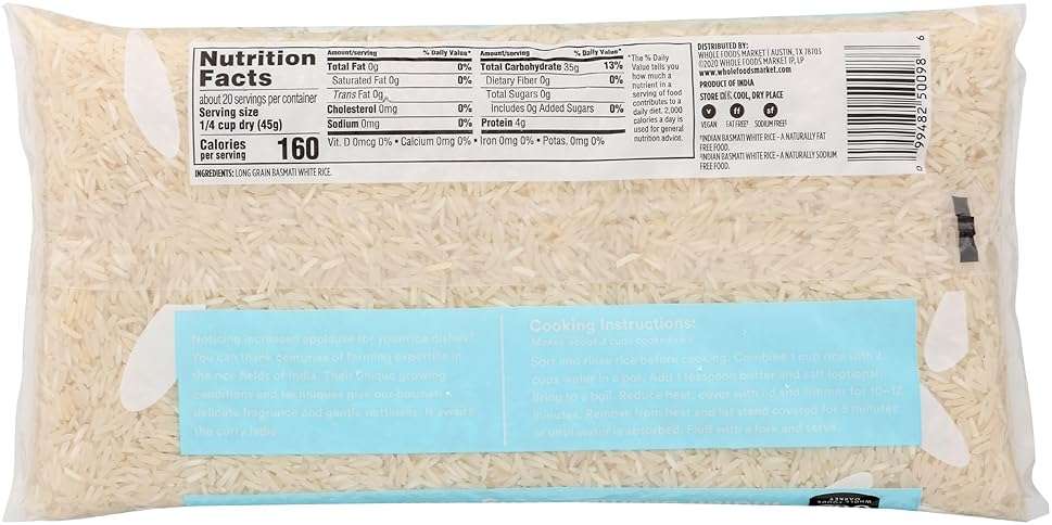 365 by Whole Foods Market, Indian Basmati White Rice, 32 Ounce - Image 4