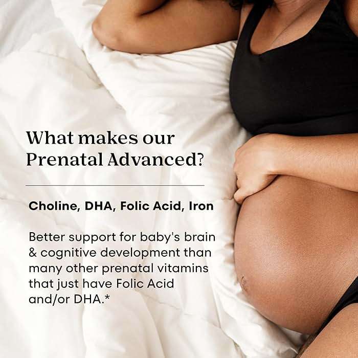 One A Day Prenatal Advanced- Prenatal Vitamins with Folic Acid, Choline, DHA & Iron, Pregnancy Vitamins for Women to Support Baby’s Development, 60+60 Ct (120 Total Set) (Packaging May Vary) - Image 4