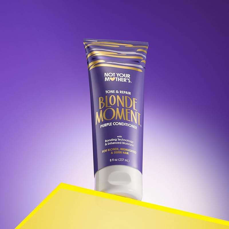 Not Your Mother's Blonde Moment Purple Shampoo and Conditioner (2-Pack) - 8 fl oz - Ideal for Blonde, Highlighted Brunette, Silver Hair - Helps with Bonding, Anti-Brass Toning, Repair, and Hydration - Image 6