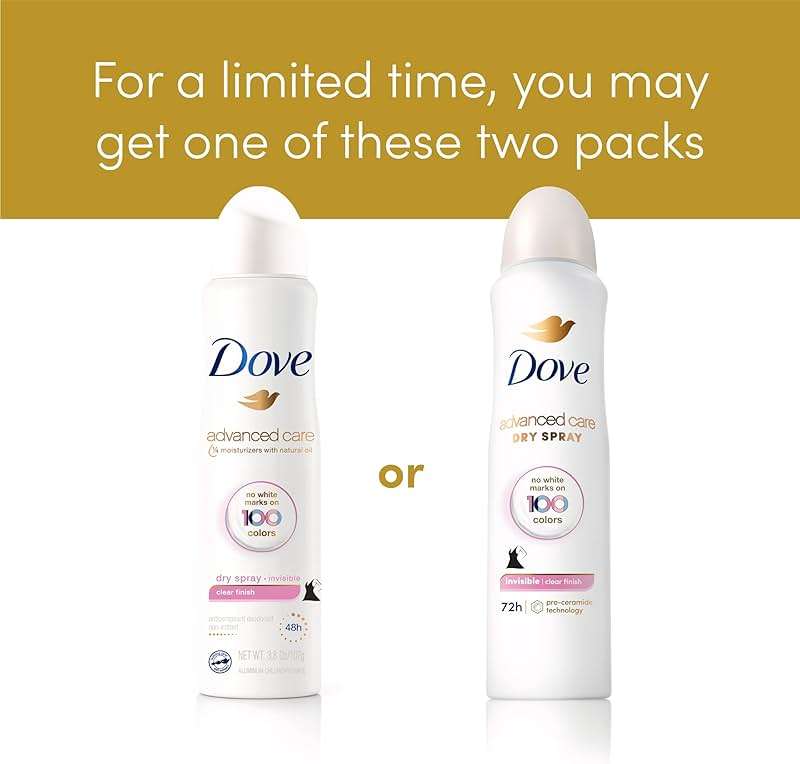 Dove Advanced Care Antiperspirant Deodorant Spray Clear Finish 3 Count Invisible antiperspirant Deodorant Tested on 100 colors 72-Hour Odor and Sweat Protection with Pro-Ceramide Technology 3.8 oz - Image 7
