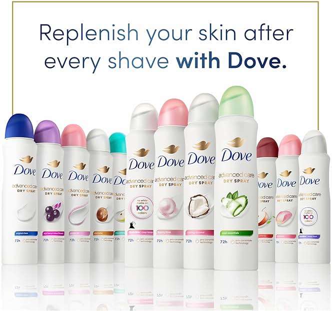Dove Advanced Care Antiperspirant Deodorant Spray Clear Finish 3 Count Invisible antiperspirant Deodorant Tested on 100 colors 72-Hour Odor and Sweat Protection with Pro-Ceramide Technology 3.8 oz - Image 9