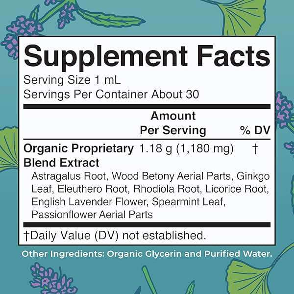 MARYRUTH'S Kids Focus & Attention Drops | USDA Organic Drops | Ginkgo Biloba | Rhodiola Root & Licorice Root | Adaptogenic | Calm | Vegan | Non-GMO | Gluten Free | 30 Servings - Image 2