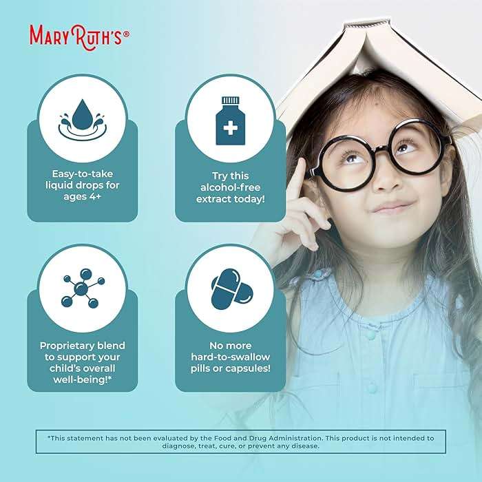 MARYRUTH'S Kids Focus & Attention Drops | USDA Organic Drops | Ginkgo Biloba | Rhodiola Root & Licorice Root | Adaptogenic | Calm | Vegan | Non-GMO | Gluten Free | 30 Servings - Image 6