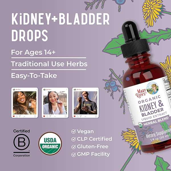 MARYRUTH'S Organics Herbal Supplement Drops | Support Renal & Urinary Systems | Juniper Berry | Cleavers | Dandelion | Hawthorn | Horsetail & Chanca Piedra | Vegan | Non-GMO | 1 Fl Oz - Image 8