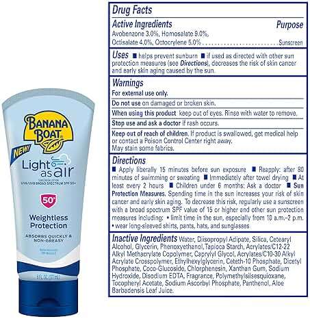 Banana Boat Light As Air Sunscreen Lotion SPF 50 Twin Pack | Lightweight & Non-Greasy Lotion Sunscreen SPF 50, Sunblock, Oxybenzone Free, 6oz each - Image 2