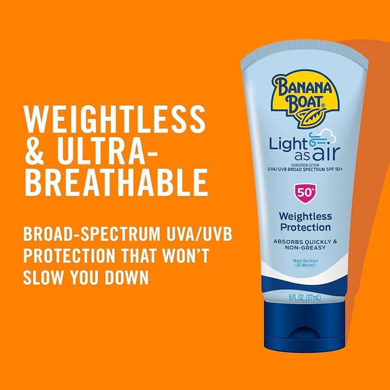 Banana Boat Light As Air Sunscreen Lotion SPF 50 Twin Pack | Lightweight & Non-Greasy Lotion Sunscreen SPF 50, Sunblock, Oxybenzone Free, 6oz each - Image 3
