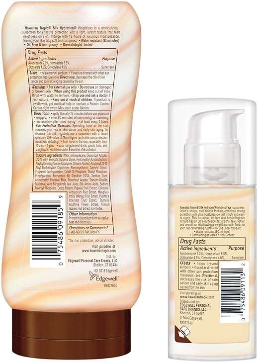 Hawaiian Tropic Silk Hydration Weightless Sunscreen Pack - SPF 30 Broad Spectrum Sunscreen Lotion (6oz) & Face Lotion (1.7oz) - Image 2