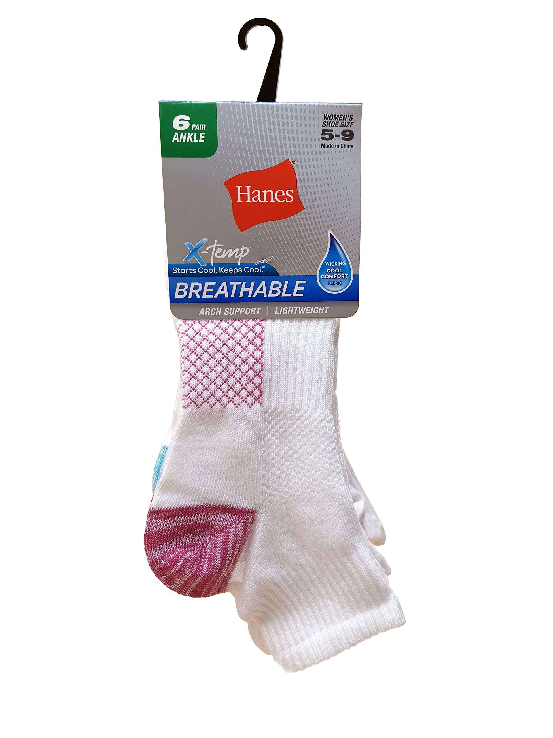 Hanes Women's Socks, Lightweight Breathable Socks, No Show and Super No Show, 6-Pack - Image 1
