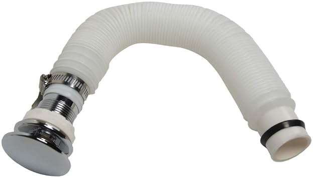 Drain Assembly Overflow Pipe for Shampoo Bowl, Pedicure Spa, Sink Replacement Part for Salon, Barber Shop Spa - Image 1