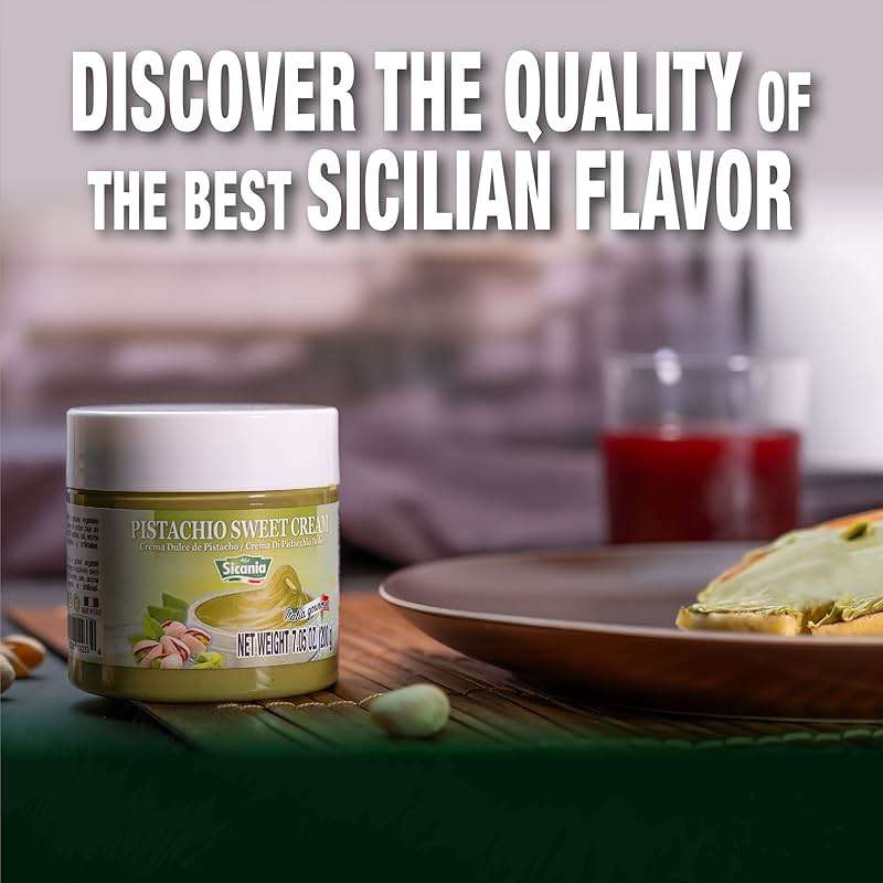 SICANIA - Premium Pistachio Cream, 7.05 oz (200g) - Authentic Italian, Gluten-Free, Non-GMO - Gourmet Spread for Desserts, Pastries, Dubai Pistachio Chocolate Bar & More - Image 6
