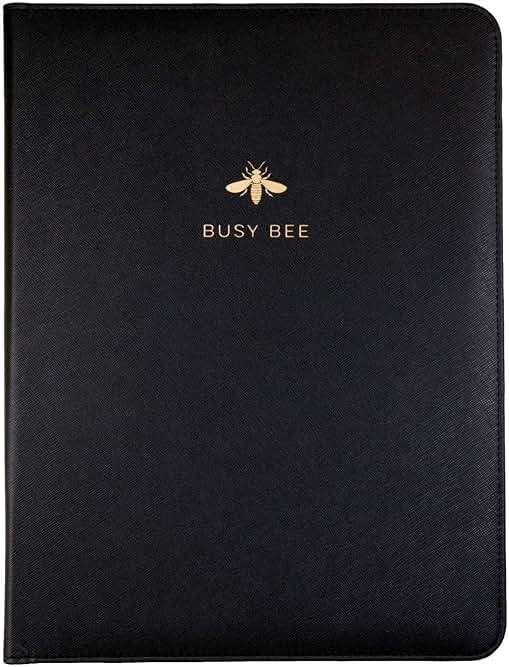 Deluxe Organizer Padded Padfolio, Portfolio Business Document Case with Ruled Letter-Size Perforated Writing Pad - Image 1