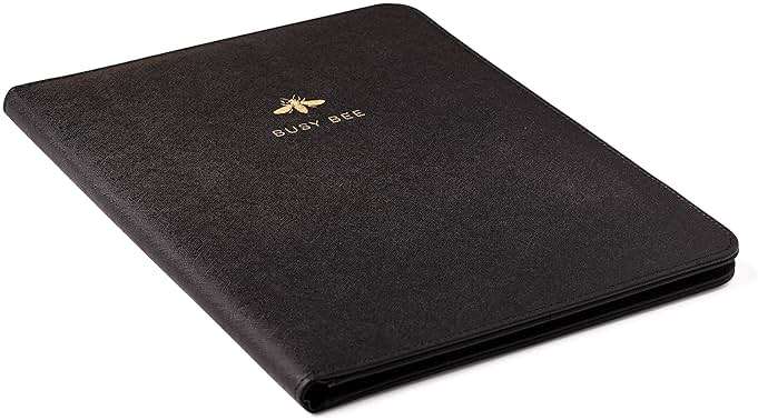 Deluxe Organizer Padded Padfolio, Portfolio Business Document Case with Ruled Letter-Size Perforated Writing Pad - Image 3