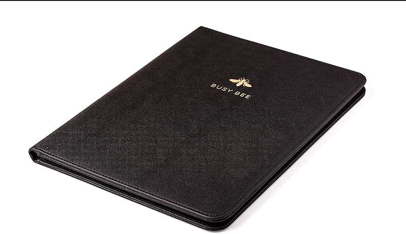 Deluxe Organizer Padded Padfolio, Portfolio Business Document Case with Ruled Letter-Size Perforated Writing Pad - Image 4