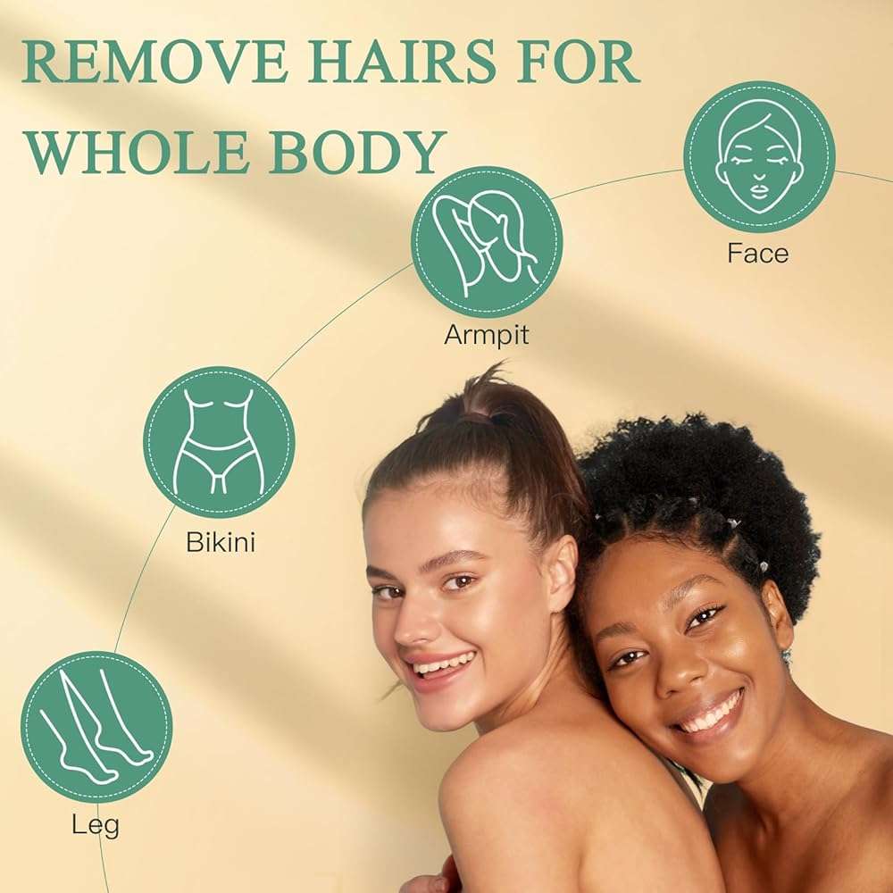 Bouvetan Hard Wax Beads 1.3Lb/21oz for Brazilian, Eyebrow, Bikini, Face, Arms, and Legs Waxing - 6 Packs with 10 Wax Spatulas for Women and Men - Image 4