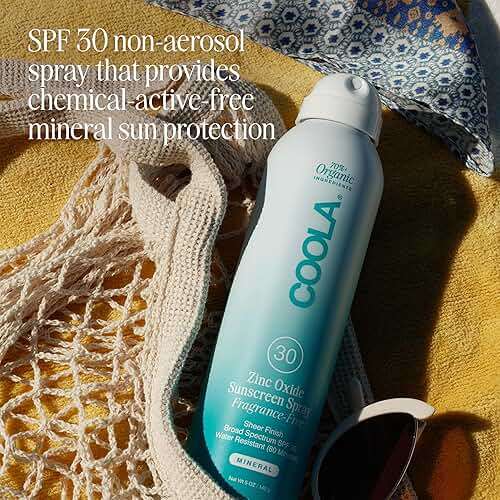 COOLA Organic Mineral Sunscreen SPF 30 Sunblock Spray, Dermatologist Tested Skin Care for Daily Protection, Vegan and Gluten Free, Fragrance Free, 5 Fl Oz - Image 2
