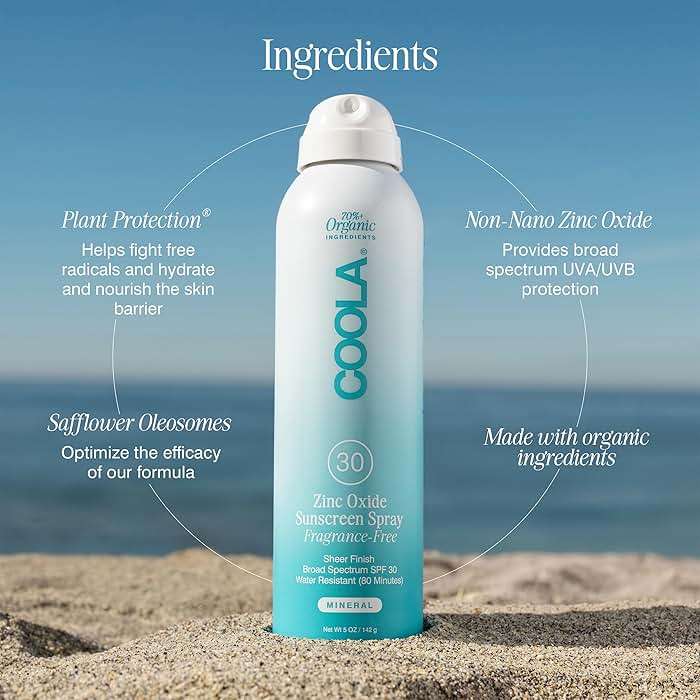 COOLA Organic Mineral Sunscreen SPF 30 Sunblock Spray, Dermatologist Tested Skin Care for Daily Protection, Vegan and Gluten Free, Fragrance Free, 5 Fl Oz - Image 4