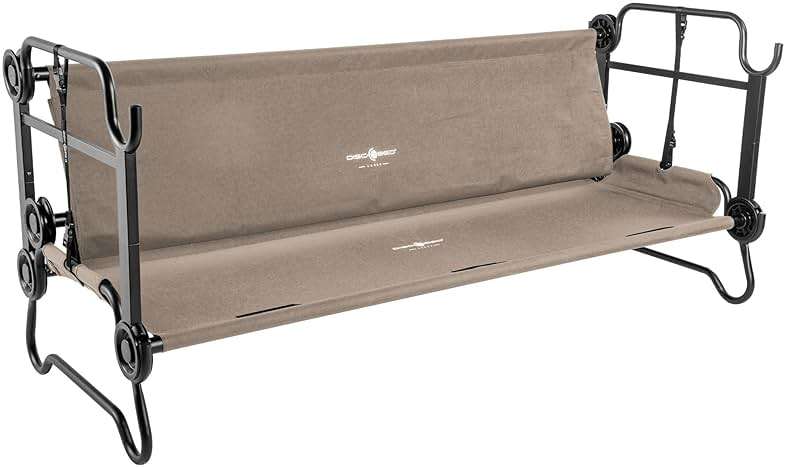 Disc-O-Bed Large Portable Bunk Camping Cots with Carry Bags - Heavy-Duty Indoor or Outdoor Sleeping System, Converts to Bench or Separate Beds, 500 lb Weight Capacity Per Cot - Image 4