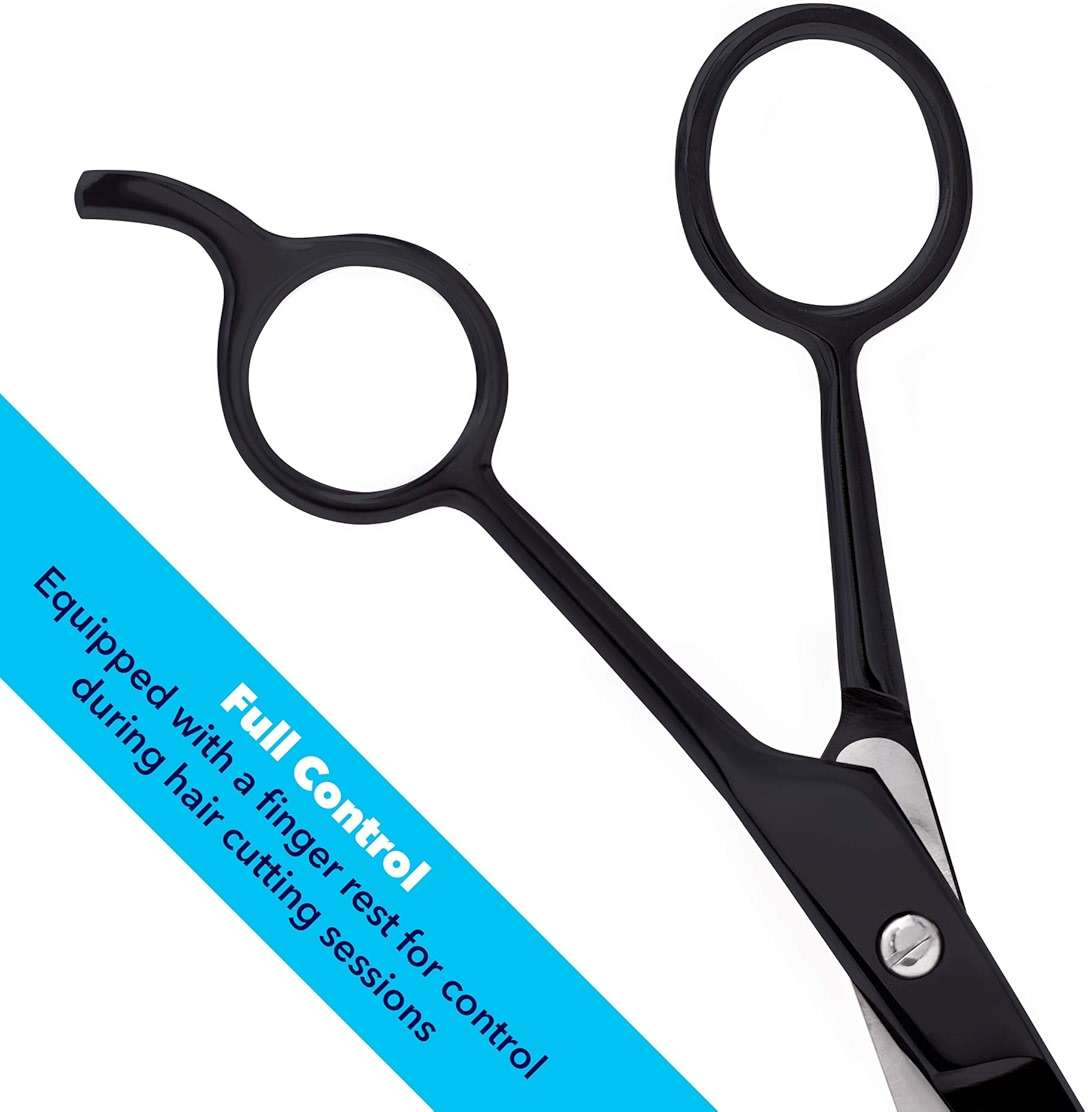 Equinox International Professional Hair Cutting Scissors - 6.5 Inches Overall Length - Barber Scissors for Men and Women - Professional Scissors for Salon and Home Use - Black Professional Shears - Image 2