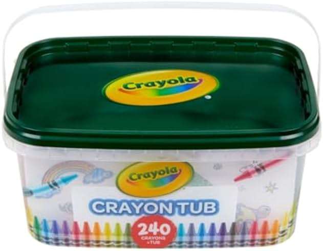 Crayola Crayon Tub (240ct), Bulk Crayons for Kids, Spring Craft Supplies, Classroom Coloring Gifts for Kids & Toddlers, Ages 3+ [Amazon Exclusive] - Image 3