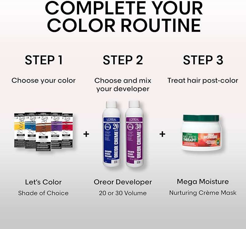 L'Oréal Technique Let's Color! Conditioning Gelee Permanent Hair Color - High Impact Multi-Dimensional Liquid Haircolor, Conditioning Formula, Smooth Application - Image 3