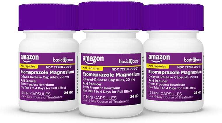 Amazon Basic Care Esomeprazole Magnesium Delayed-Release Mini Capsules, 20 mg, Acid Reducer, 24 Hour Heartburn Medicine, 42 Count - Image 6