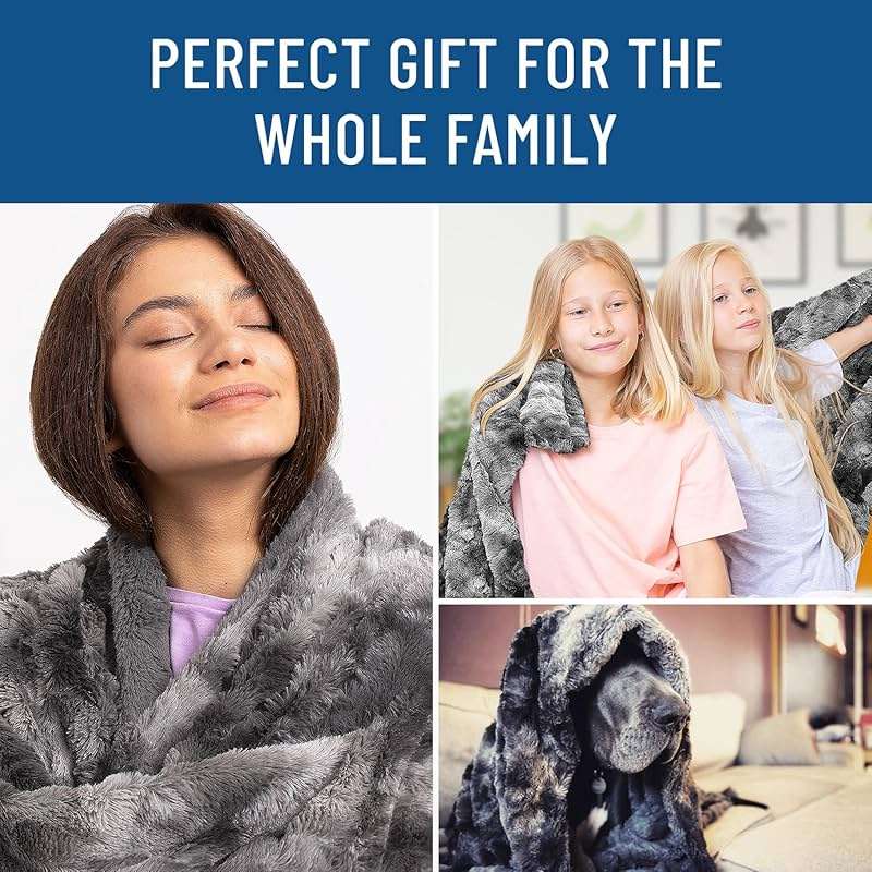 Everlasting Comfort Soft & Comfortable Gray Faux Fur Throw Blanket for Couch - (50"x65") Minky & Fluffy Fall Blankets & Throws, Plush Fuzzy Cover for Bed, Sofa & Living Room - Cozy Home Decor - Image 10