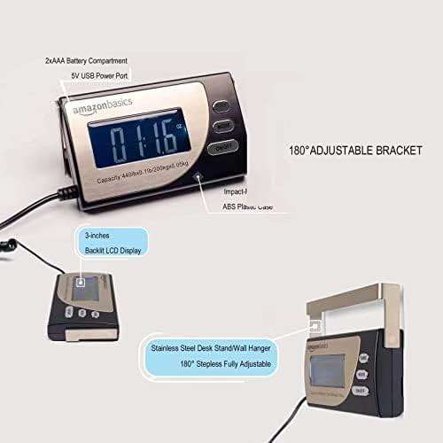 Amazon Basics Digital Shipping Postal Scale with Tare Function, Heavy Duty Weighing Platform, 660 lb Capacity, 1 Ounce Readability, Portable, Black - Image 5