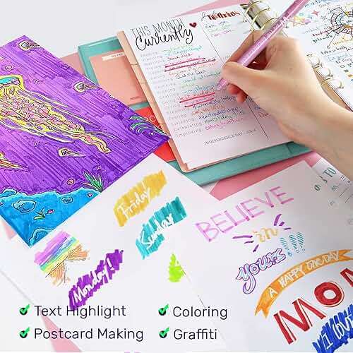 YOOUSOO Erasable Highlighters, Bible Highlighters No Bleed, Dual Tip Pastel Erasable Highlighter Assorted Colors, Color Tip & Eraser Tip Highlighter Markers for Bibles Journaling School Supplies - Image 4