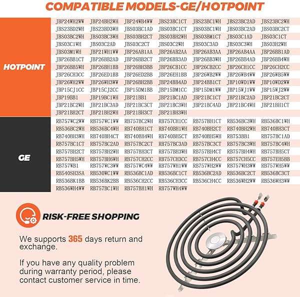 【Upgraded】 8" WB30T10074 Electric Stove Burner for GE Hotpoint Stove Oven Coil Surface Heating Element Replace CH30T10074 S30T10074 PS243922 AP3186376 JBS07C2WW RBS330DRWW JB258RM2SS by Beaquicy - Image 7