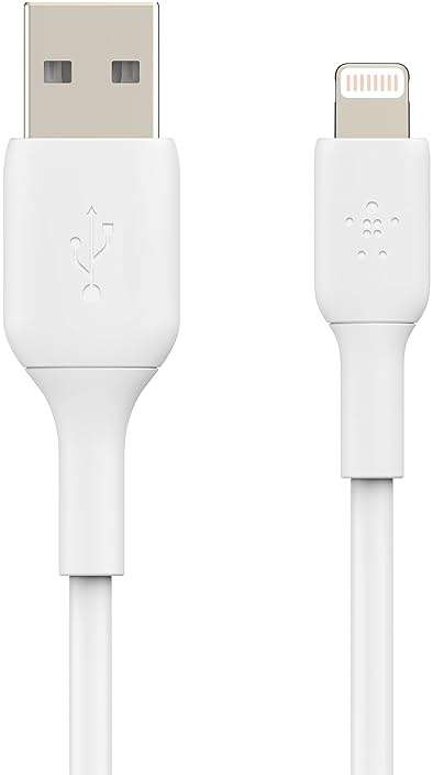 Belkin BoostCharge Lightning Cable - 9.8ft/3M - MFi Certified Apple iPhone Charger USB to Lightning Cable - iPhone Cable - iPhone Charger Cord - Apple Charger - USB Phone Charger - White - Image 2