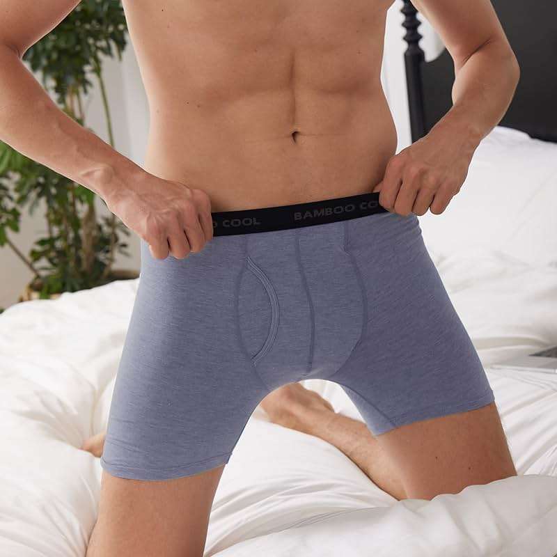 BAMBOO COOL Men's Ultra Breathable Underwear,No Riding Up Boxer Briefs with ComfortFlexible Waistband,Multipack - Image 2