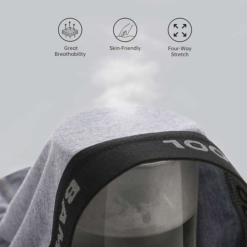 BAMBOO COOL Men's Ultra Breathable Underwear,No Riding Up Boxer Briefs with ComfortFlexible Waistband,Multipack - Image 5