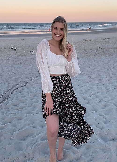BTFBM Boho Long Skirts For Women 2026 Summer Floral Polka Dot High Low Elastic Waist Slit Ruffle Western Maxi Skirt - Image 3